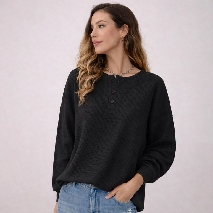 Premium Waffelstrick-Pullover Mila