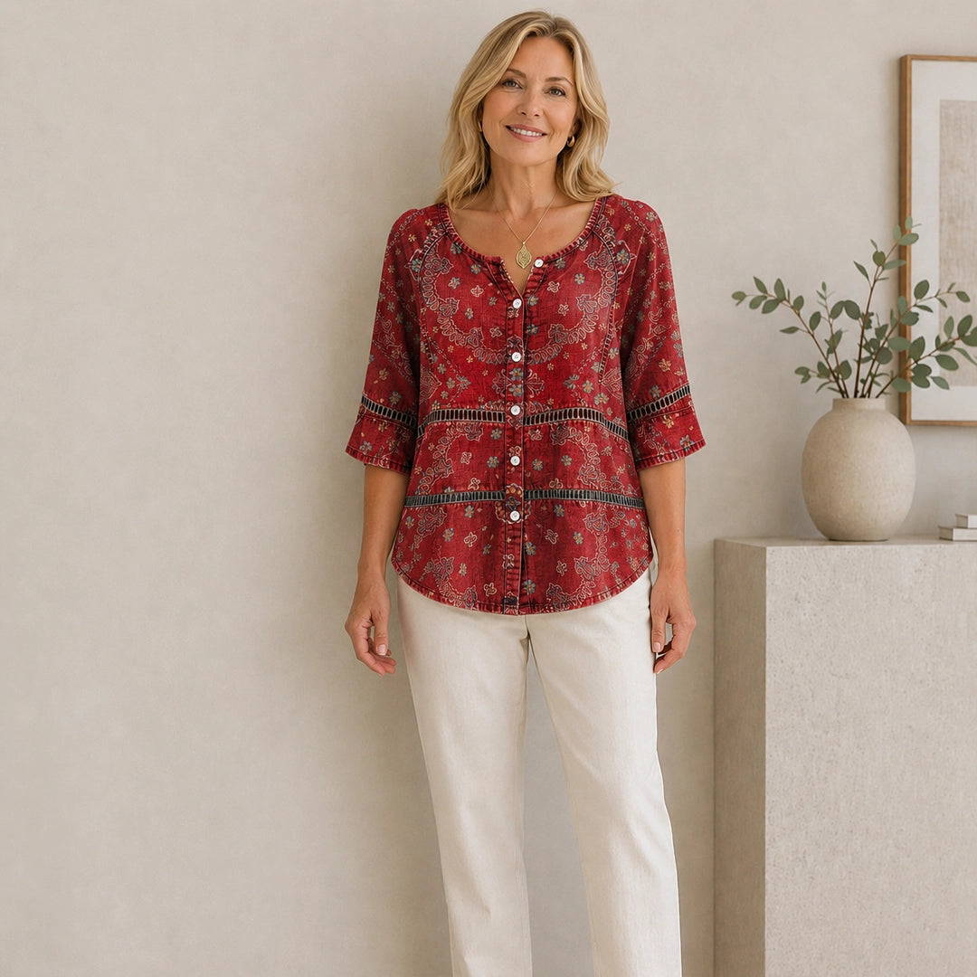Leni Vintage-Bluse