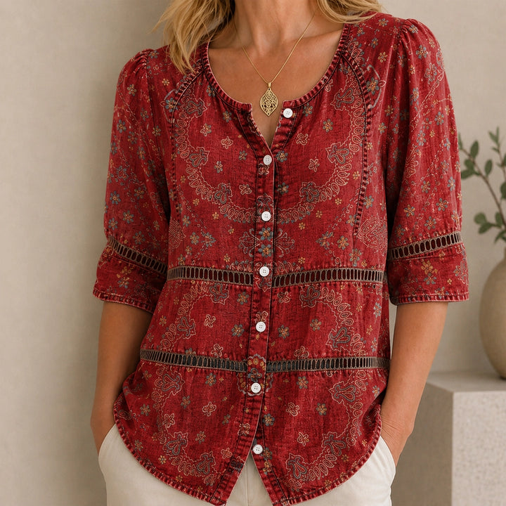 Leni Vintage-Bluse