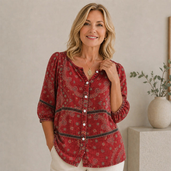 Leni Vintage-Bluse