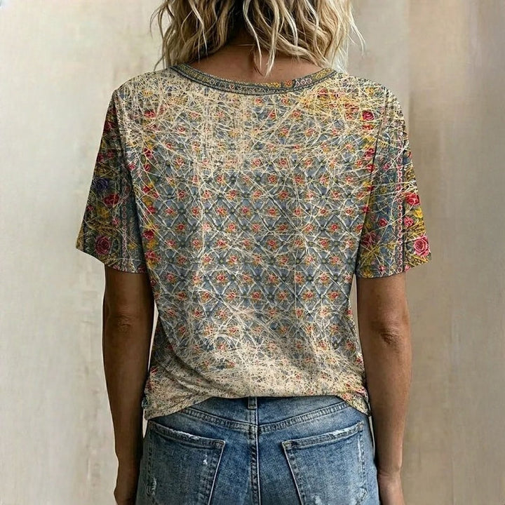 Vintage-T-Shirt Mit Blumenmuster