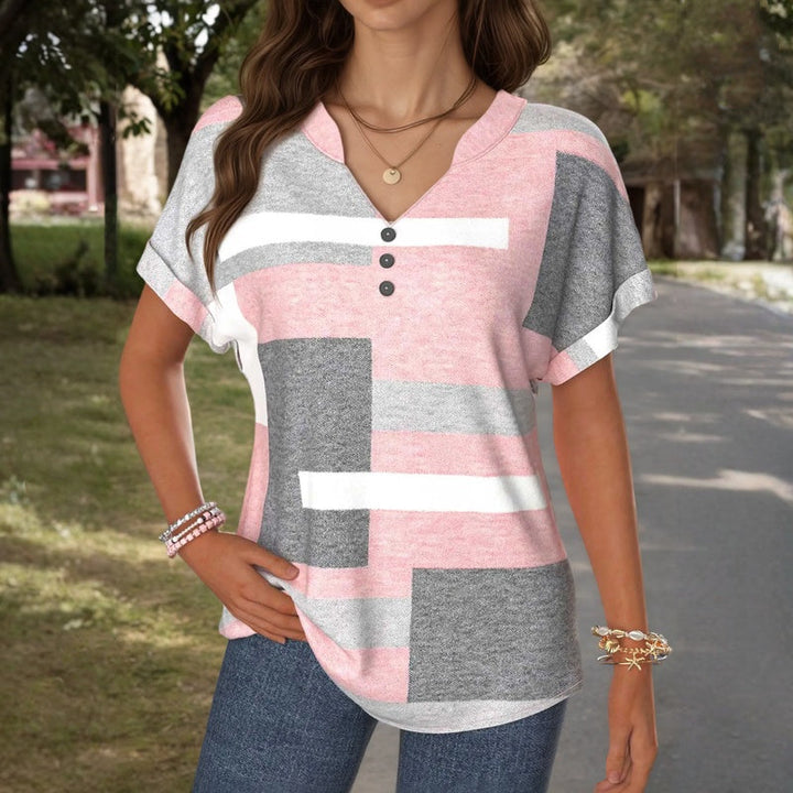 Lässige Bluse mit Farbblockdesign