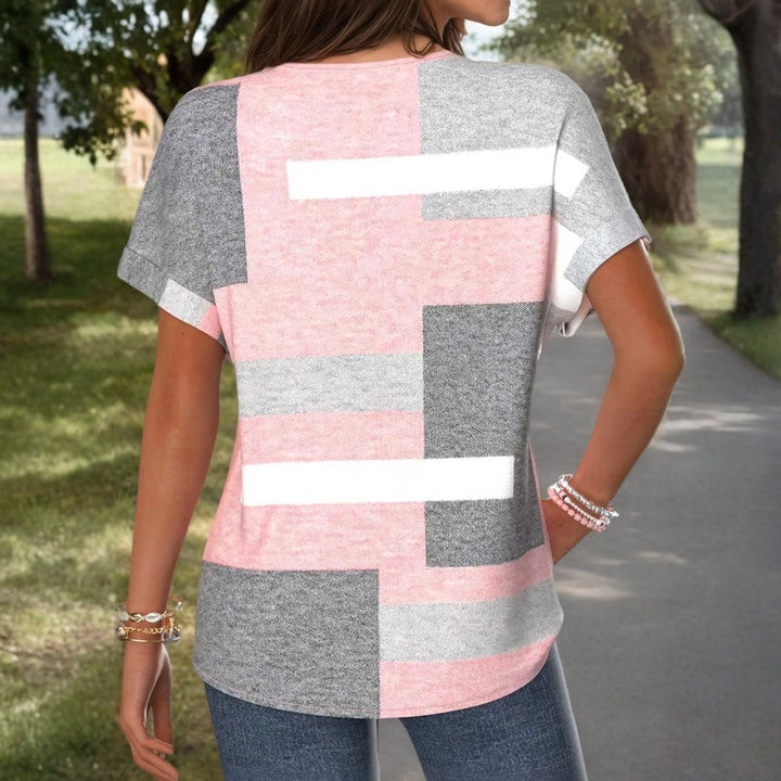 Lässige Bluse mit Farbblockdesign