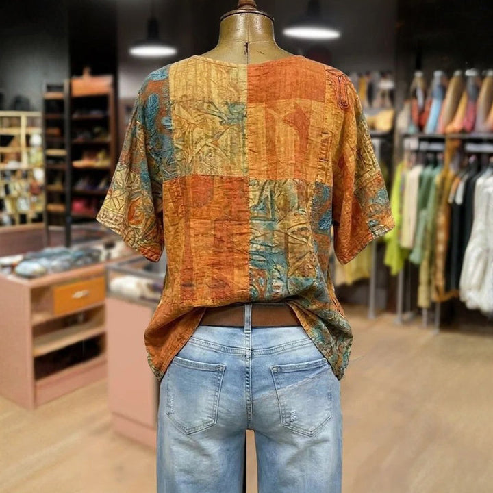 Vintage Bluse mit Libellenmuster
