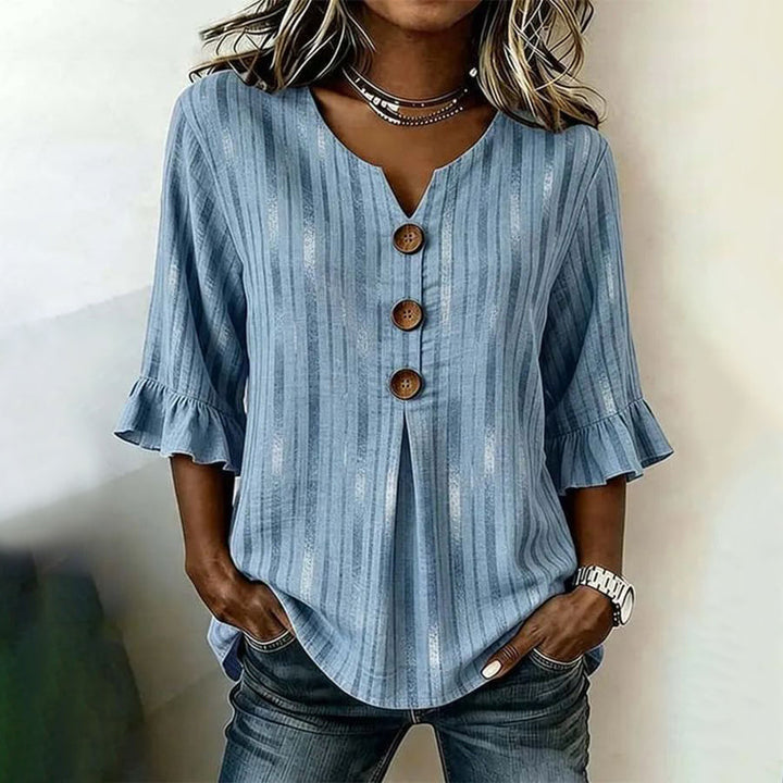 Vintage-Bluse Mit Streifen