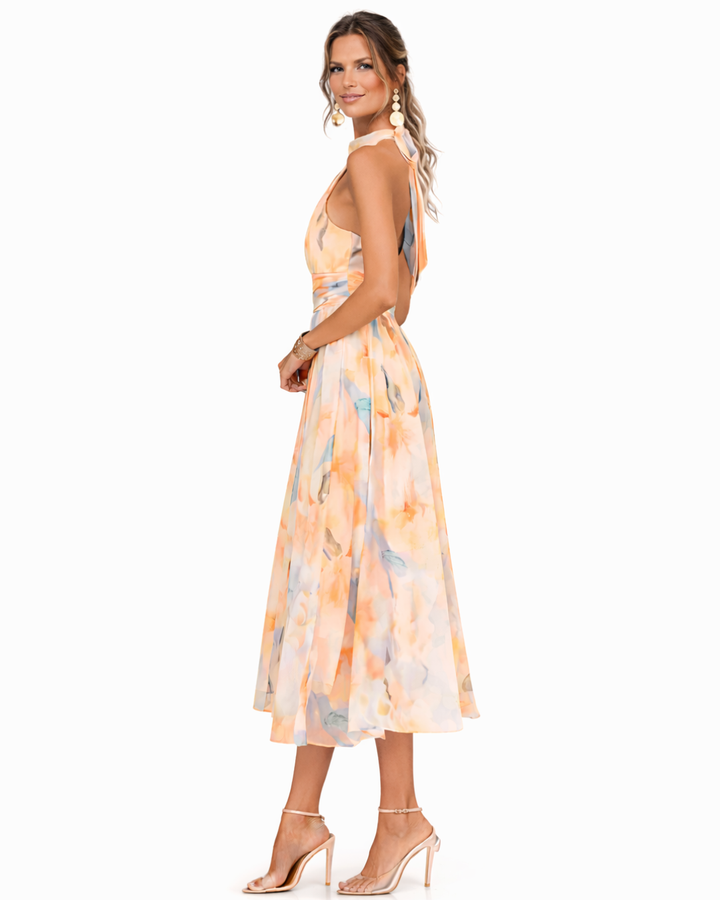 Stilvolles Maxikleid mit Neckholder-Ausschnitt für Damen