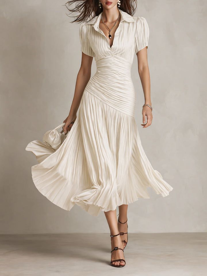Klassisches Midikleid mit Retro-Streifen für Damen
