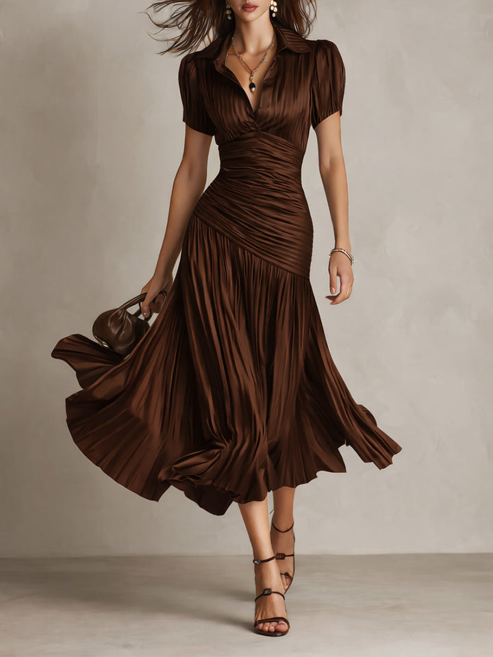 Klassisches Midikleid mit Retro-Streifen für Damen