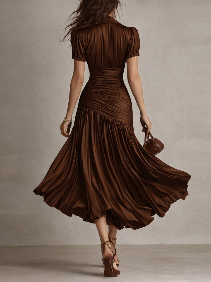 Klassisches Midikleid mit Retro-Streifen für Damen