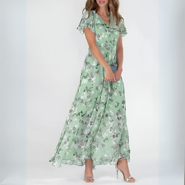 Elegantes Sommerkleid mit fließender Silhouette
