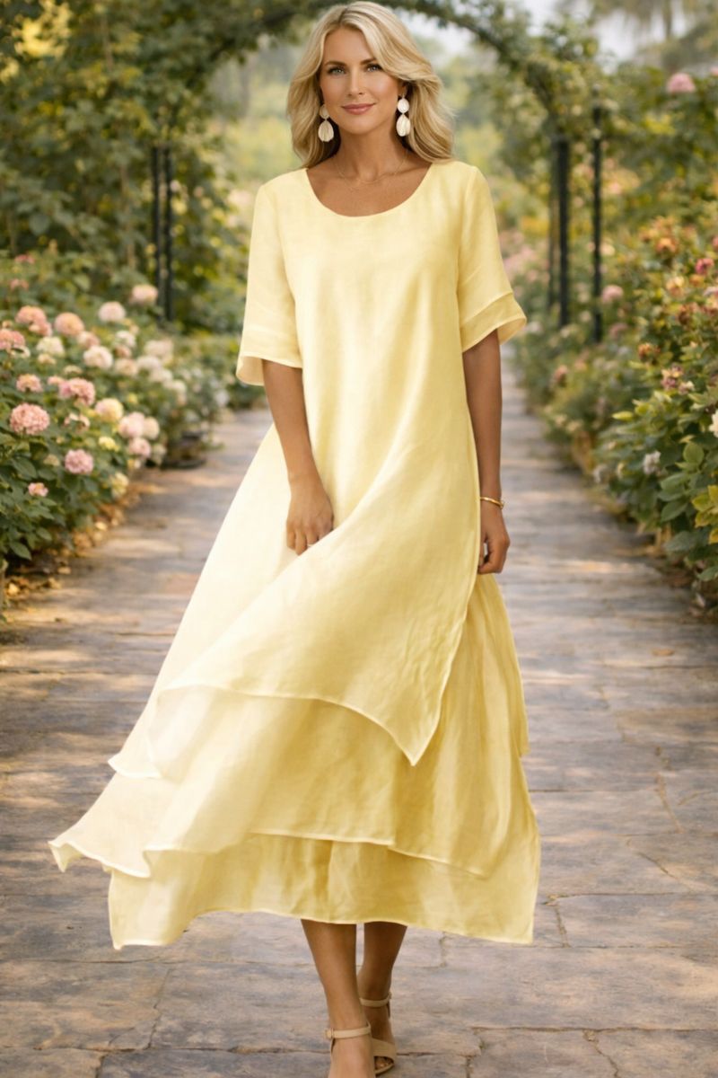 Elegantes Kleid mit fließendem Schnitt
